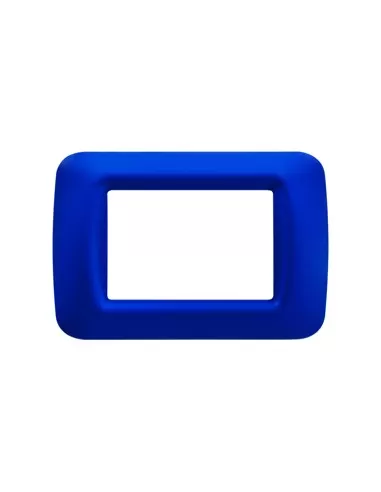 Gewiss 3 seater plaque blue jazz top gw22573 system